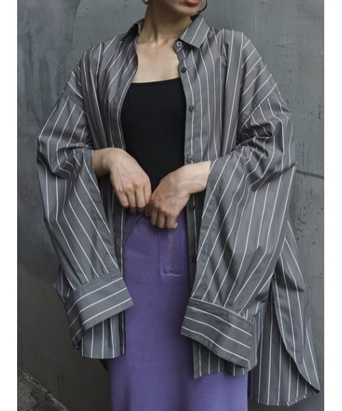 SLY（スライ）の「LOOSE OVER ARMSLIT SH ルーズ オーバー アームスリット シャツ（シャツ/ブラウス・レディース・ホワイト/ブルー/ピンク系その他/グレー系その他2・FREE）」の10枚目の写真