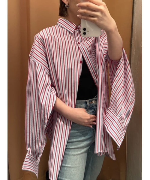 SLY（スライ）の「LOOSE OVER ARMSLIT SH ルーズ オーバー アームスリット シャツ（シャツ/ブラウス・レディース・ホワイト/ブルー/ピンク系その他/グレー系その他2・FREE）」の22枚目の写真