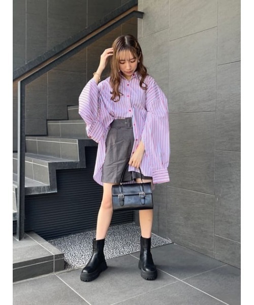 SLY（スライ）の「LOOSE OVER ARMSLIT SH ルーズ オーバー アームスリット シャツ（シャツ/ブラウス・レディース・ホワイト/ブルー/ピンク系その他/グレー系その他2・FREE）」の21枚目の写真