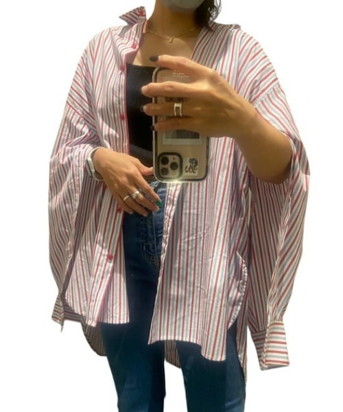 SLY（スライ）の「LOOSE OVER ARMSLIT SH ルーズ オーバー アームスリット シャツ（シャツ/ブラウス・レディース・ホワイト/ブルー/ピンク系その他/グレー系その他2・FREE）」の19枚目の写真