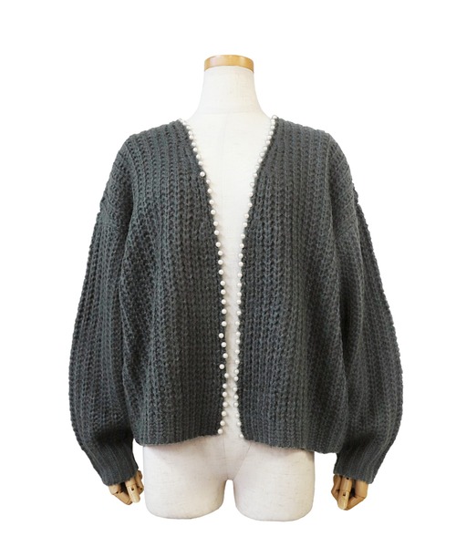 reca(レカ)の「パールニットカーディガン(カーディガン/ボレロ・レディース・チャコールグレー/パープル/アイボリー・FREE)」の15枚目の写真