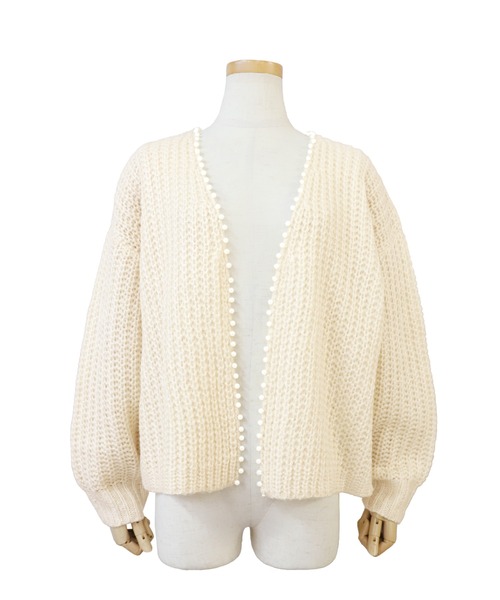 reca(レカ)の「パールニットカーディガン(カーディガン/ボレロ・レディース・チャコールグレー/パープル/アイボリー・FREE)」の14枚目の写真