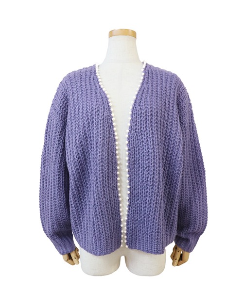 reca(レカ)の「パールニットカーディガン(カーディガン/ボレロ・レディース・チャコールグレー/パープル/アイボリー・FREE)」の16枚目の写真