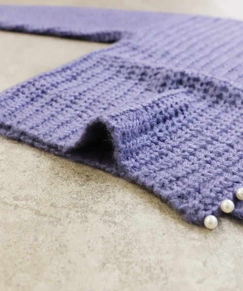 reca(レカ)の「パールニットカーディガン(カーディガン/ボレロ・レディース・チャコールグレー/パープル/アイボリー・FREE)」の19枚目の写真