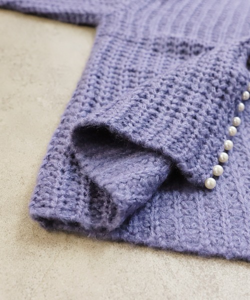 reca(レカ)の「パールニットカーディガン(カーディガン/ボレロ・レディース・チャコールグレー/パープル/アイボリー・FREE)」の20枚目の写真
