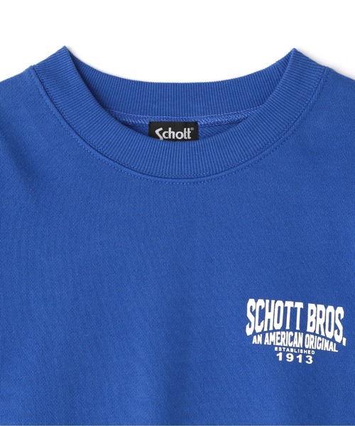 schott(ショット)の「【WEB LIMITED】Schott/ショット/CREW SWEAT CIRCLE LOGO/クルーネックスウェット サークルロゴ(スウェット・メンズ・ブラック/ダークグリーン/ブルー/オートミール・MEDIUM/LARGE/X-LARGE/XX-LARGE)」の6枚目の写真