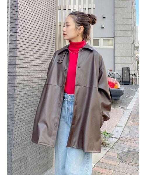 Ungrid（アングリッド）の「フェイクレザーブルゾン（ブルゾン・レディース・イエロー/ブラウン・FREE）」の5枚目の写真