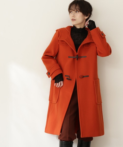 N.（N. Natural Beauty Basic）（エヌエヌナチュラルビューティーベーシック）の「【横田ひかるさん着用】【S Size Line】◆メルトンダッフルコート（ダッフルコート・レディース・ブラック/ネイビー/オレンジ/ナチュラル・SMALL/MEDIUM）」の4枚目の写真