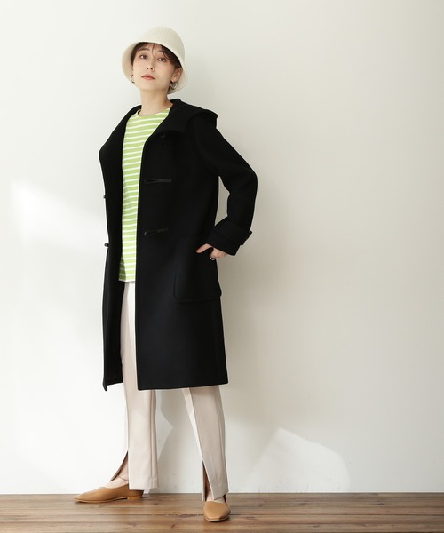 N.（N. Natural Beauty Basic）（エヌエヌナチュラルビューティーベーシック）の「【横田ひかるさん着用】【S Size Line】◆メルトンダッフルコート（ダッフルコート・レディース・ブラック/ネイビー/オレンジ/ナチュラル・SMALL/MEDIUM）」の6枚目の写真