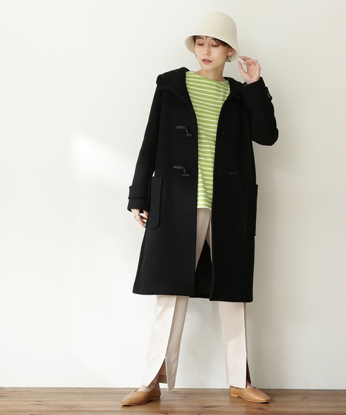 N.（N. Natural Beauty Basic）（エヌエヌナチュラルビューティーベーシック）の「【横田ひかるさん着用】【S Size Line】◆メルトンダッフルコート（ダッフルコート・レディース・ブラック/ネイビー/オレンジ/ナチュラル・SMALL/MEDIUM）」の7枚目の写真