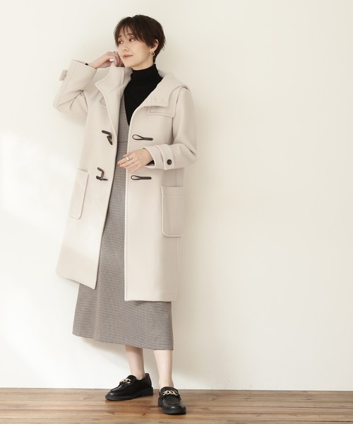 N.（N. Natural Beauty Basic）（エヌエヌナチュラルビューティーベーシック）の「【横田ひかるさん着用】【S Size Line】◆メルトンダッフルコート（ダッフルコート・レディース・ブラック/ネイビー/オレンジ/ナチュラル・SMALL/MEDIUM）」の8枚目の写真