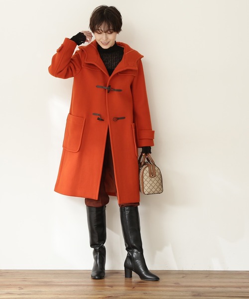 N.（N. Natural Beauty Basic）（エヌエヌナチュラルビューティーベーシック）の「【横田ひかるさん着用】【S Size Line】◆メルトンダッフルコート（ダッフルコート・レディース・ブラック/ネイビー/オレンジ/ナチュラル・SMALL/MEDIUM）」の18枚目の写真