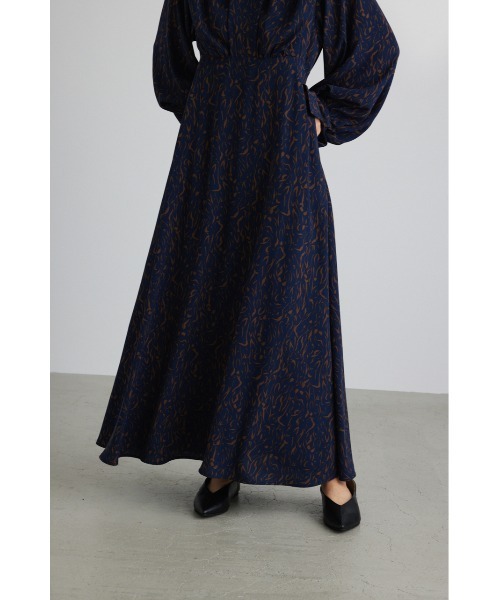 STYLEMIXER(スタイルミキサー)の「ペイントパターンギャザーワンピース(ワンピース・レディース・ネイビー/ライトベージュ・SMALL/MEDIUM)」の12枚目の写真