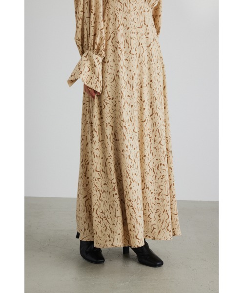 STYLEMIXER(スタイルミキサー)の「ペイントパターンギャザーワンピース(ワンピース・レディース・ネイビー/ライトベージュ・SMALL/MEDIUM)」の13枚目の写真