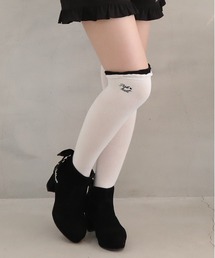 PINKHUNT 2段フリルニーハイソックス 7294