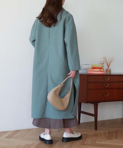 archives（アルシーヴ）の「ニードルパンチチェスターコート（チェスターコート・レディース・グリーン/グレイッシュベージュ/ブラック/アイボリー・MEDIUM）」の10枚目の写真