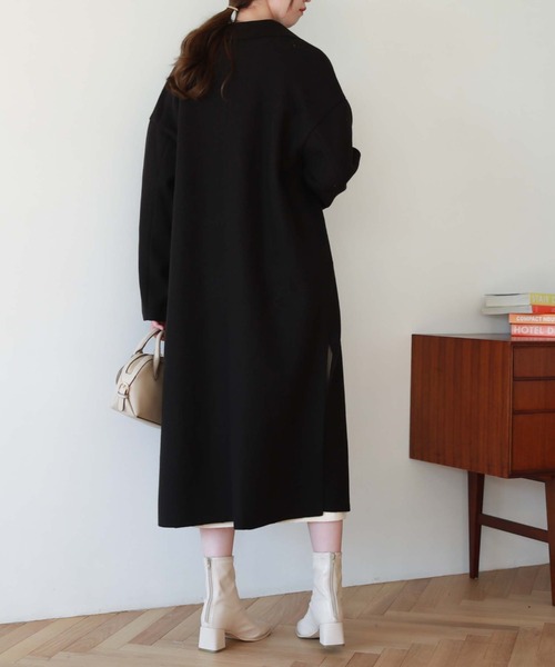 archives（アルシーヴ）の「ニードルパンチチェスターコート（チェスターコート・レディース・グリーン/グレイッシュベージュ/ブラック/アイボリー・MEDIUM）」の11枚目の写真