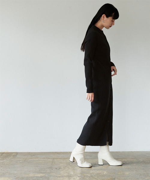 miette（ミエット）の「襟付きﾘﾌﾞﾆｯﾄﾜﾝﾋﾟｰｽ（ワンピース）」 - WEAR