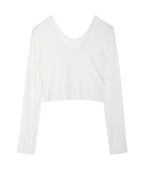 ACYM（アシーム）の「Compact short ロンT（Tシャツ/カットソー・レディース・ホワイト/ブラック・FREE）」の12枚目の写真