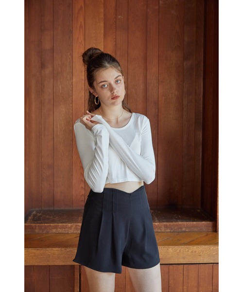 ACYM（アシーム）の「Compact short ロンT（Tシャツ/カットソー・レディース・ホワイト/ブラック・FREE）」の13枚目の写真