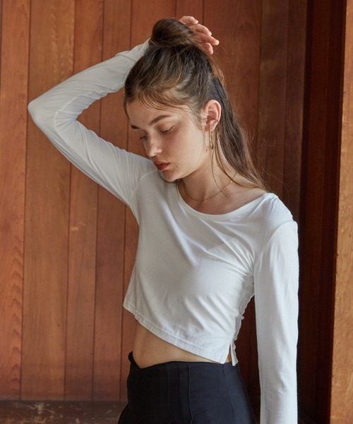 ACYM（アシーム）の「Compact short ロンT（Tシャツ/カットソー・レディース・ホワイト/ブラック・FREE）」の20枚目の写真