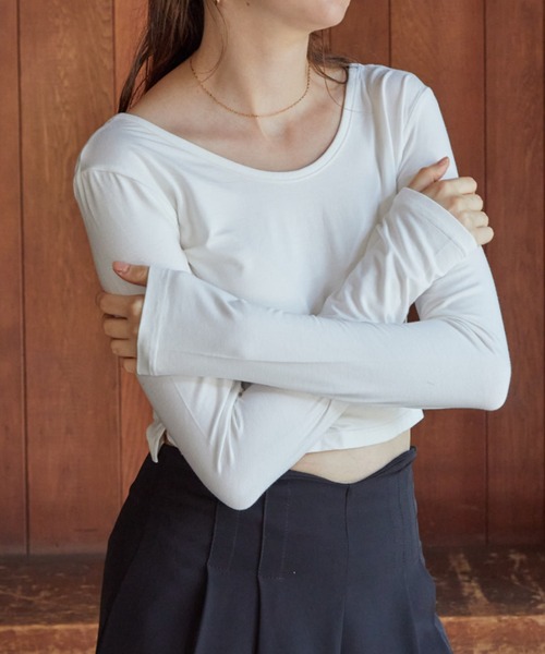 ACYM（アシーム）の「Compact short ロンT（Tシャツ/カットソー・レディース・ホワイト/ブラック・FREE）」の21枚目の写真