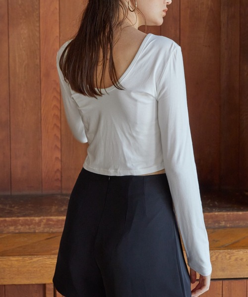 ACYM（アシーム）の「Compact short ロンT（Tシャツ/カットソー・レディース・ホワイト/ブラック・FREE）」の19枚目の写真