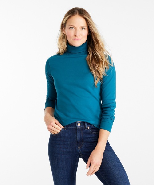 L.L.Bean（エルエルビーン）の「エル・エル・ビーン・ティ、長袖　タートルネック 米国フィット・レギュラー（Tシャツ/カットソー・レディース・ブラック/ホワイト/タン/ピンク/ラベンダー/ターコイズブルー/ブルー/レッド・SMALL/MEDIUM/LARGE/X-SMALL）」の10枚目の写真