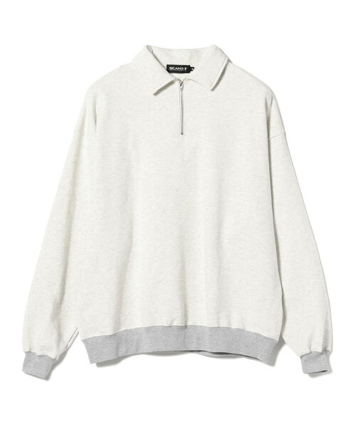 BEAMS T（ビームスティー）の「BEAMS T / HALF ZIP TWO TONE SWEAT（スウェット・メンズ・ブラウン/ライトグレー・SMALL/LARGE/MEDIUM/X-LARGE）」の8枚目の写真