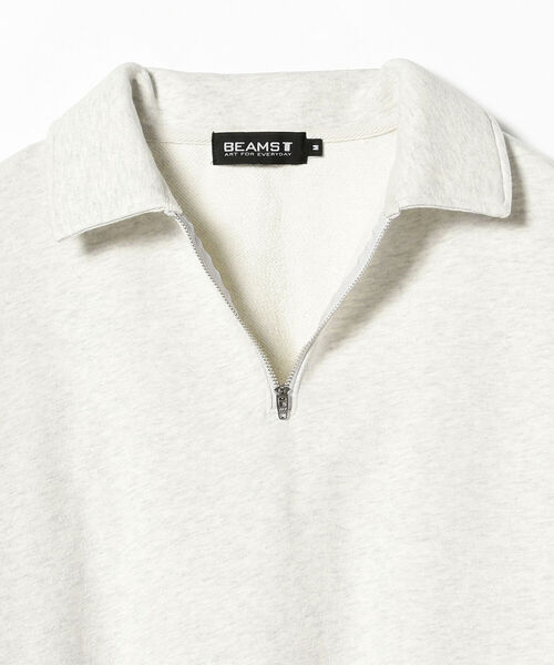 BEAMS T（ビームスティー）の「BEAMS T / HALF ZIP TWO TONE SWEAT（スウェット・メンズ・ブラウン/ライトグレー・SMALL/LARGE/MEDIUM/X-LARGE）」の9枚目の写真