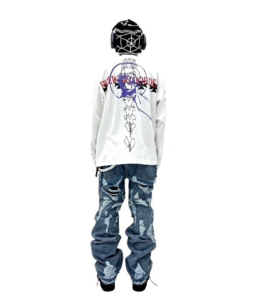 FREE WORLD ORDER(フリーワールドオーダー)の「【 FREE WORLD ORDER / フリーワールドオーダー ( F.V.V.O / エフブイブイオー ) 】HANDMADE BUCKET HAT / クロシェハット クロシェ バケットハット 鍵あみ スパイダー(ニットキャップ/ビーニー・メンズ・ブラック/レッド・ONE SIZE)」の11枚目の写真