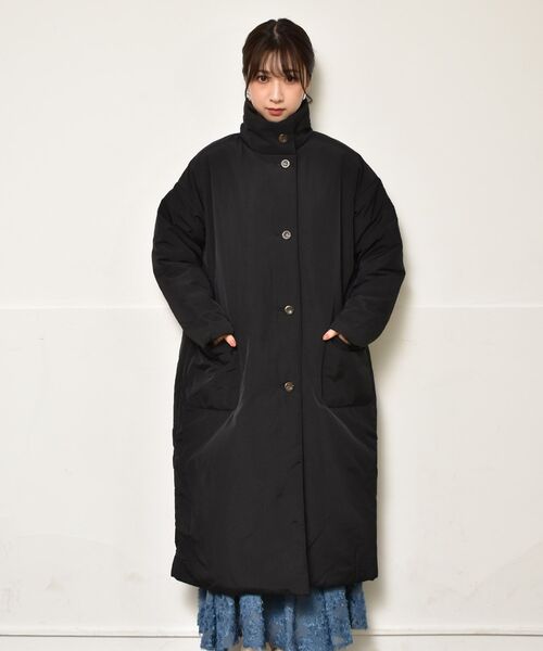 RETRO GIRL（レトロガール）の「中綿ロングコート（その他アウター・レディース・ブラック/ナチュラル/グリーン・FREE）」の2枚目の写真