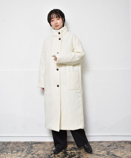 RETRO GIRL（レトロガール）の「中綿ロングコート（その他アウター・レディース・ブラック/ナチュラル/グリーン・FREE）」の4枚目の写真