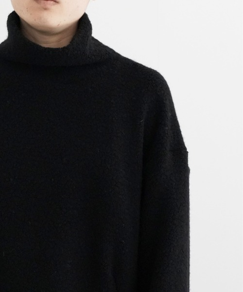 my beautiful landlet(マイビューティフルランドレット)の「my beautiful landlet PILE TURTLE NECK P/O(ニット/セーター・メンズ・ブラック/グレー・0/1)」の4枚目の写真