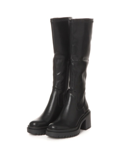 ALAND(エーランド)の「ブロックヒールロングブーツ 2171296(ブーツ・レディース・オフホワイト/ブラック・SMALL/MEDIUM/LARGE)」の1枚目の写真
