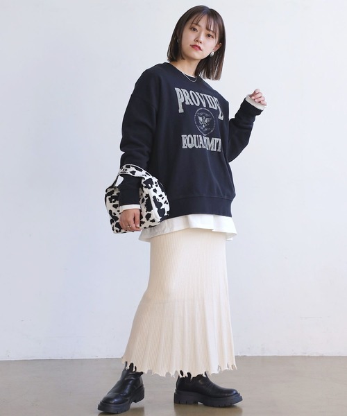 PAGEBOY(ページボーイ)の「エンブレムロゴ裏毛プルオーバー(Tシャツ/カットソー・レディース・オートミール/オフホワイト/ブラック・FREE)」の13枚目の写真