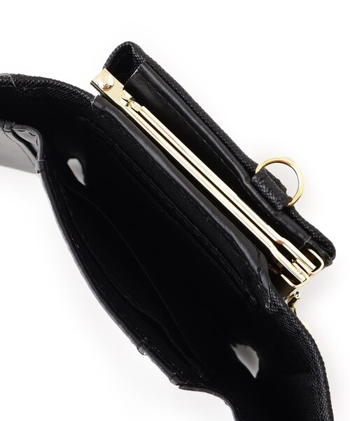 PINK-latte（ピンクラテ）の「◆ハート金具がまぐちコンパクト財布（財布・キッズ・ライトパープル/グレー/ブラック・00）」の4枚目の写真