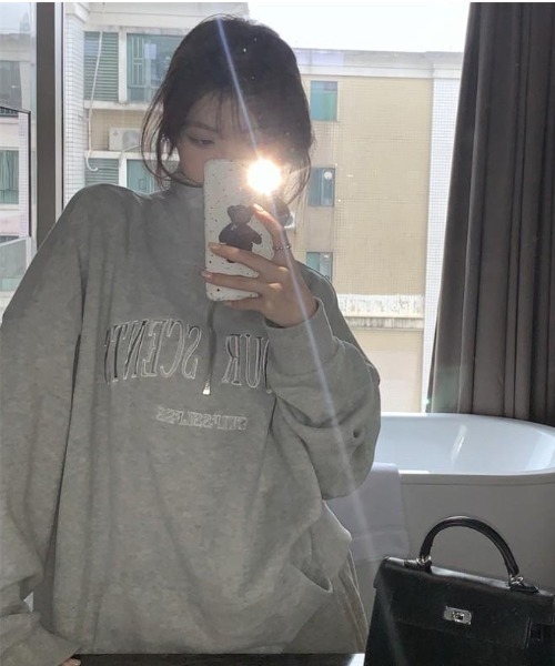 VIBGYOR（ヴィブジョー）の「【バーレスク】ハーフジッププルオーバースエット(BQ)（スウェット・レディース・ブラック/アイボリー/ライトグレー・MEDIUM）」の5枚目の写真