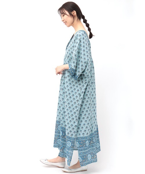 チチカカ（チチカカ）の「フロルブロックプリントワンピース（ワンピース・レディース・イエロー/ブルー/アイボリー・FREE）」の8枚目の写真