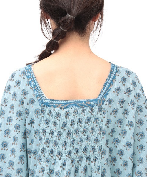 チチカカ（チチカカ）の「フロルブロックプリントワンピース（ワンピース・レディース・イエロー/ブルー/アイボリー・FREE）」の11枚目の写真