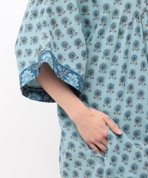 チチカカ（チチカカ）の「フロルブロックプリントワンピース（ワンピース・レディース・イエロー/ブルー/アイボリー・FREE）」の12枚目の写真