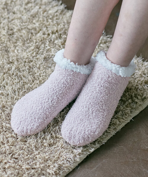 CROSSPLUS ONLINE（クロスプラスオンライン）の「【LAFUKU】マシュマロニットルームシューズ（ラフク）（その他ルームウェア・レディース・グレイッシュブルー/モカ/ベージュ/ブラウン/ラベンダー/ライトグリーン・フリー）」の6枚目の写真