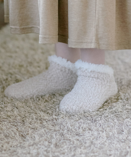 CROSSPLUS ONLINE（クロスプラスオンライン）の「【LAFUKU】マシュマロニットルームシューズ（ラフク）（その他ルームウェア・レディース・グレイッシュブルー/モカ/ベージュ/ブラウン/ラベンダー/ライトグリーン・フリー）」の2枚目の写真