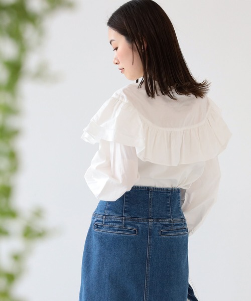 Ray BEAMS（レイビームス）の「Ray BEAMS / フリル ヨーク ブラウス（シャツ/ブラウス・レディース・ブラック/クリーム/ホワイト・ONE SIZE）」の17枚目の写真