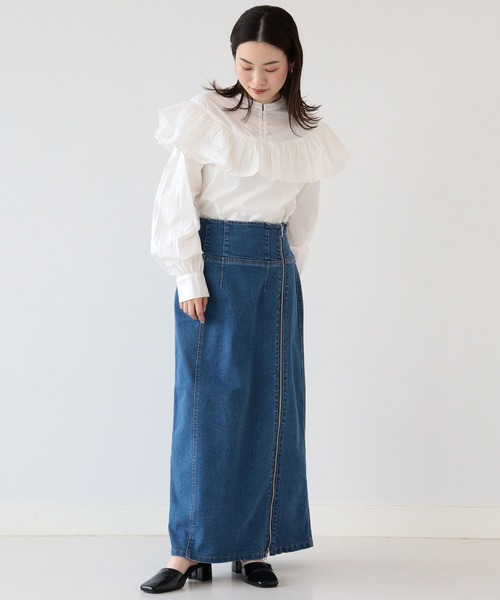 Ray BEAMS（レイビームス）の「Ray BEAMS / フリル ヨーク ブラウス（シャツ/ブラウス・レディース・ブラック/クリーム/ホワイト・ONE SIZE）」の18枚目の写真