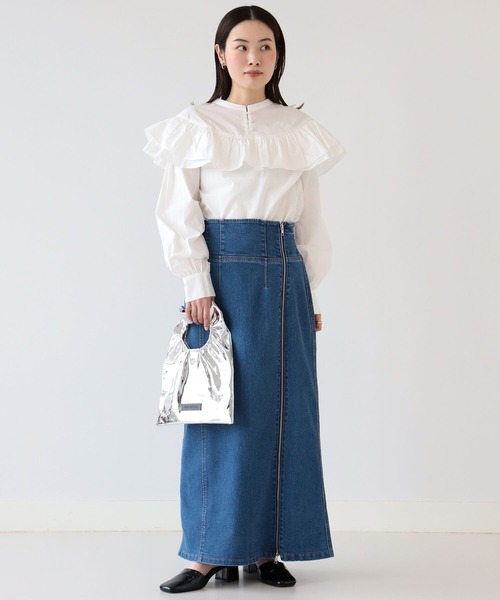 Ray BEAMS（レイビームス）の「Ray BEAMS / フリル ヨーク ブラウス（シャツ/ブラウス・レディース・ブラック/クリーム/ホワイト・ONE SIZE）」の19枚目の写真