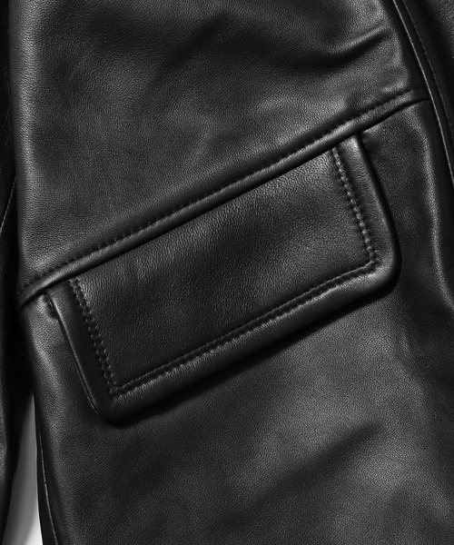 TOWNCRAFT（タウンクラフト）の「TOWNCRAFT/タウンクラフト LEATHER BBP JACKET レザージャケット（ライダースジャケット・メンズ・ブラック・L/M）」の8枚目の写真