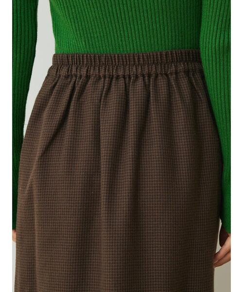 Green　Parks（グリーンパークス）の「・SUGAR SPOONチェックギャザーキリカエスカート（スカート・レディース・チャコールグレー/ブラウン・FREE）」の9枚目の写真