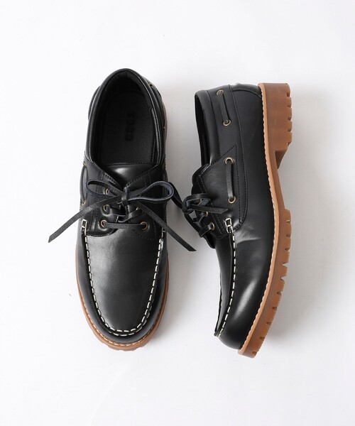 coen（コーエン）の「デッキモカシンシューズ（モカシン/デッキシューズ・メンズ・ブラック/ダークブラウン・26cm/27cm/28cm）」の3枚目の写真
