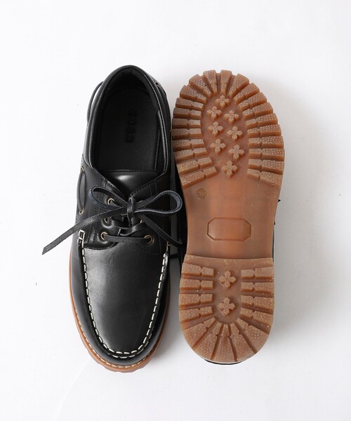 coen（コーエン）の「デッキモカシンシューズ（モカシン/デッキシューズ・メンズ・ブラック/ダークブラウン・26cm/27cm/28cm）」の6枚目の写真